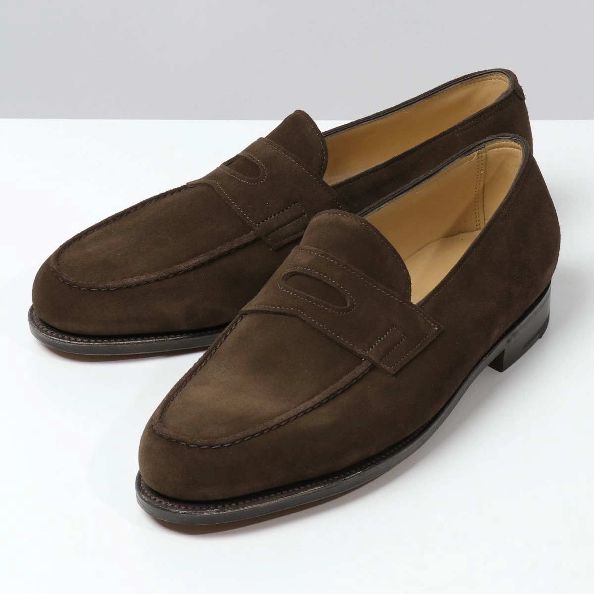 JOHN LOBB ジョンロブ 309221L LOPEZ SINGLE LEATHER ロペス レザーシューズ スウェード ローファー 革靴 ビジネス DARK-BROWN 靴 メンズ 106,306円