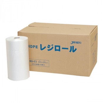 ジャパックス レジロールポリ袋 半透明 2000枚×6巻 RG23