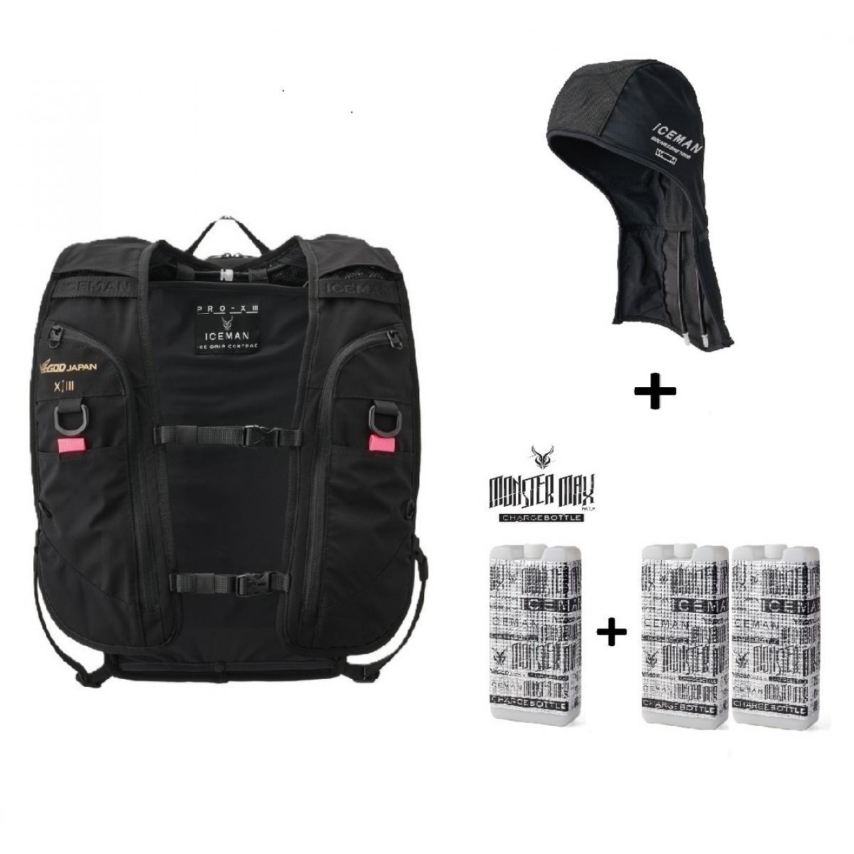 【3月下旬～入荷予定】 ICEMAN PRO-X III セルマックス 2026年モデル 水路冷却シート式 水冷服 ICMPX3S-BLV-SET ブラック アイスマンPRO X 3 アイスマンベスト