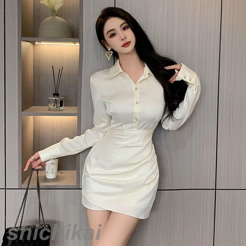 オフィスカジュアルワンピース タイトワンピース シャツ風ワンピース 大きいサイズ WILLS きれいめ 春新作 エレガント 新品入荷 OLワンピース お呼ばれ OL通勤ワンピース THOM お出かけワ