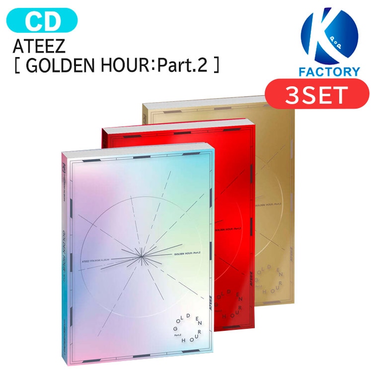 国内発送 ATEEZ [ GOLDEN HOUR：Part.2 ] 3種セット 11th Mini Album / 1次予約