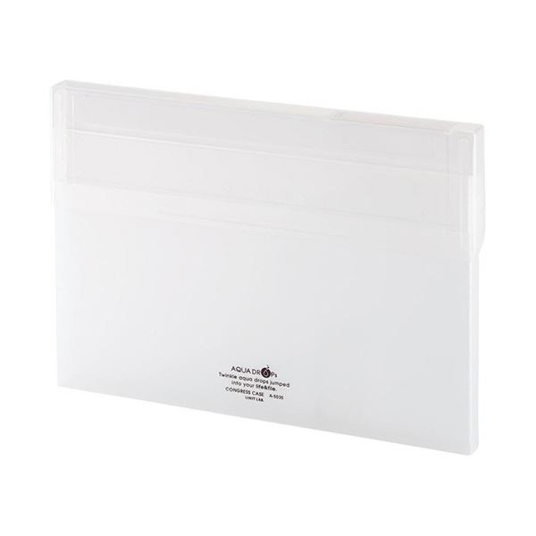(まとめ）リヒトラブ AQUA DROPsコングレスケース A4 150枚収容 乳白 A-5035-1 1個(×10セット)