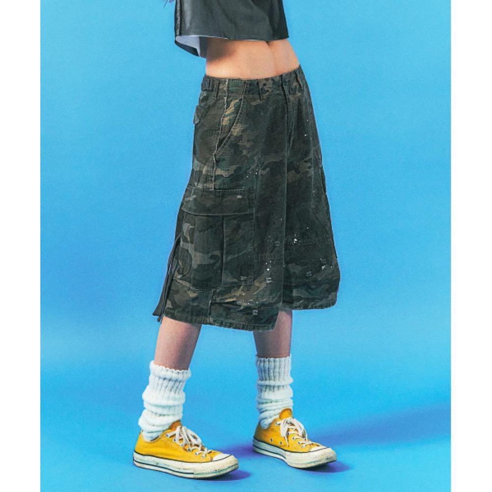 SCHISM INDUCING FR MILITARY SHORTS KHAKI SB8PT39KHショート・ハーフパンツ