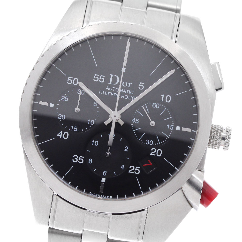 ディオール Dior CD084610 シフルルージュ デイト クロノグラフ 自動巻き メンズ _956910【中古】