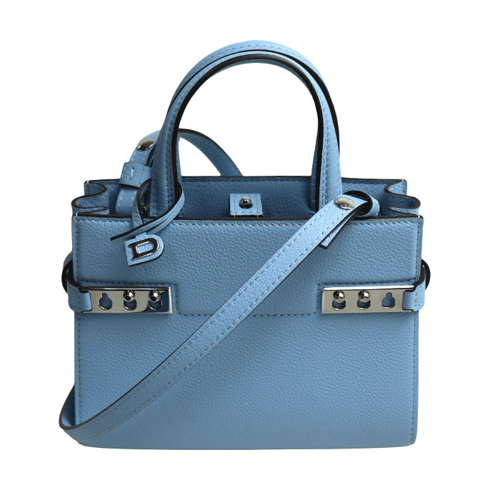 DELVAUX デルヴォー タンペート クラッシュ 2Wayショルダーバッグ アズール AA0617AFL045HPA レディース 中古 美品 184,900円