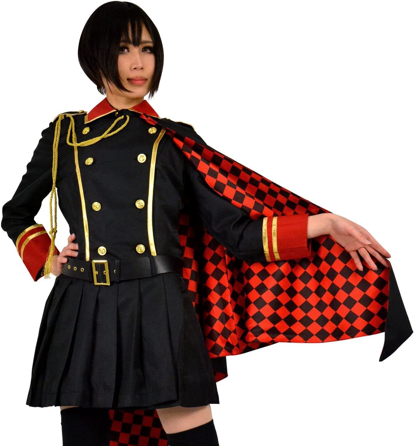 マント付き ミリタリー ワンピース 軍服 ハロウィン レディースサイズ