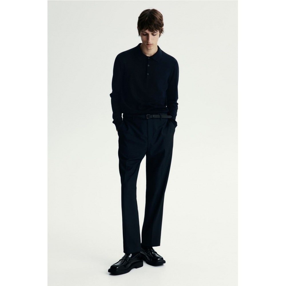 H&M レギュラーフィットスーツパンツブラック