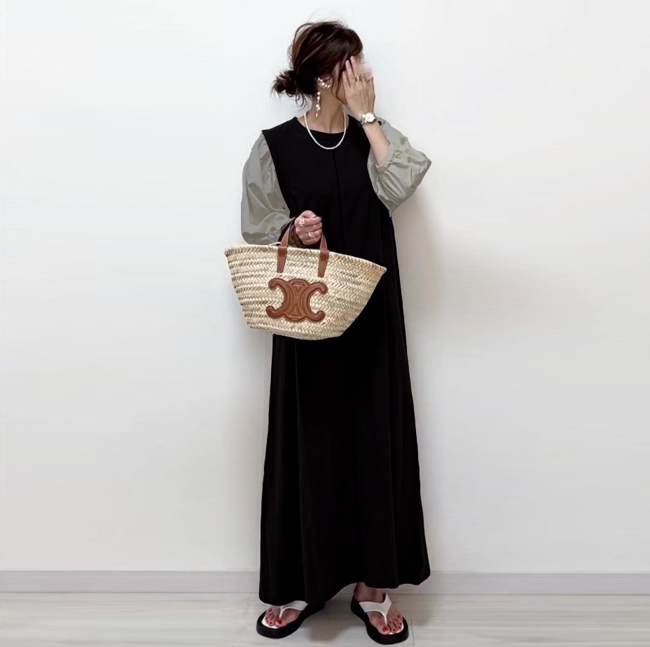 ワンピース ロングワンピース ロング丈 スリット バックスリット 七分袖 ルーズ 韓国 レディース かわいい 可愛い キュート 大人可愛い 大人女子 シンプル きれいめ カジュアル 大人