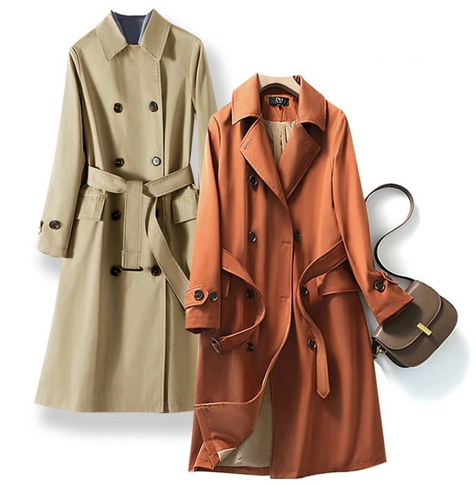 春秋　レディース　ジャケット　コート　着回し　アウター 大人　トレンチコート　ファッション　スプリングコート テロンチ　ミディアム丈　 大きいサイズ　ロング　体型カバー 通勤　ダッフルコート モッ