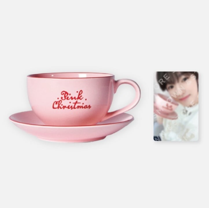 NCT WISH 2024 PINK CHRISTMAS CUP & SAUCER SET