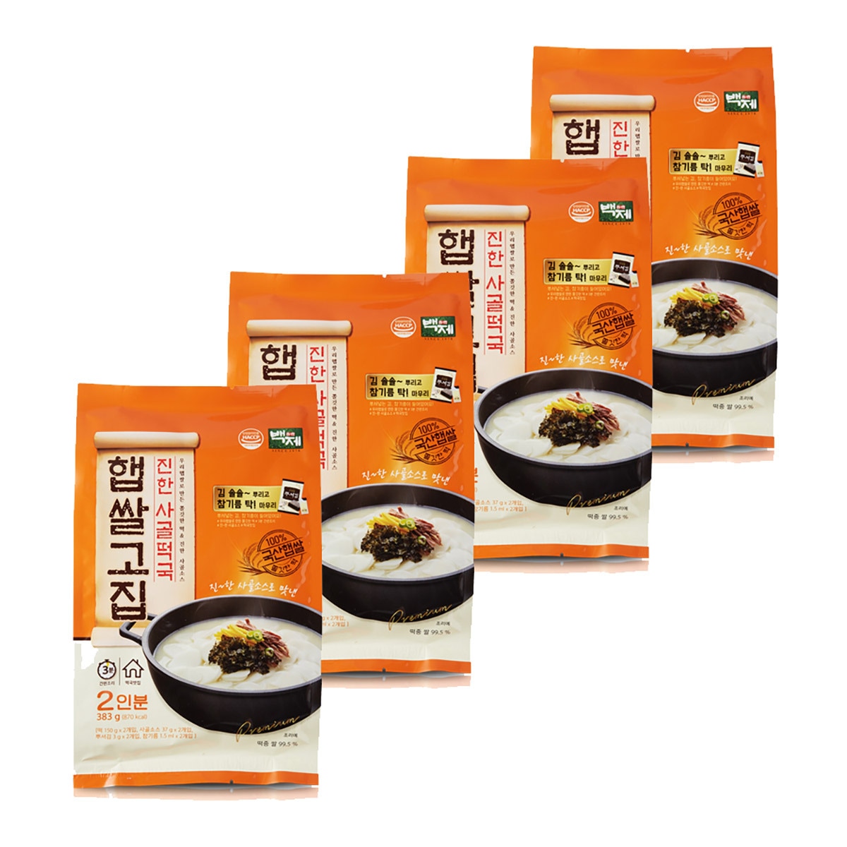 韓国-kmeal-百済新米のこだわりの濃い牛骨トック383gx4 5,069円