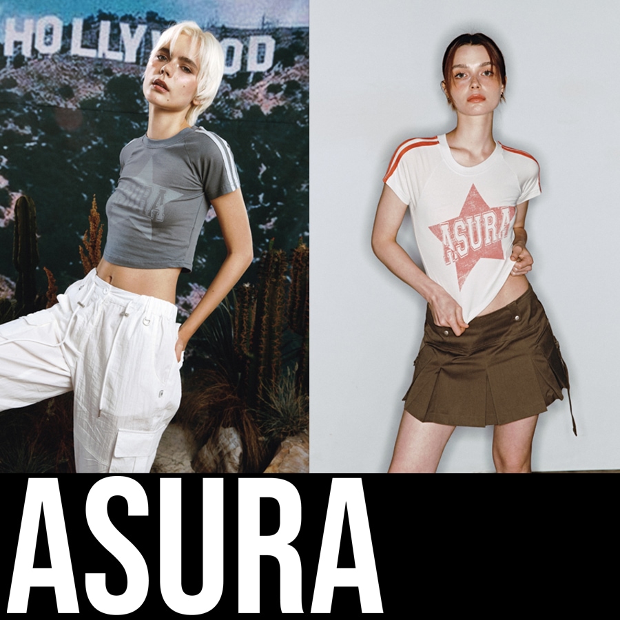 「正規品」STAR LOGO Tシャツ クロップド丈 半袖Tシャツ カットソー レトロムード