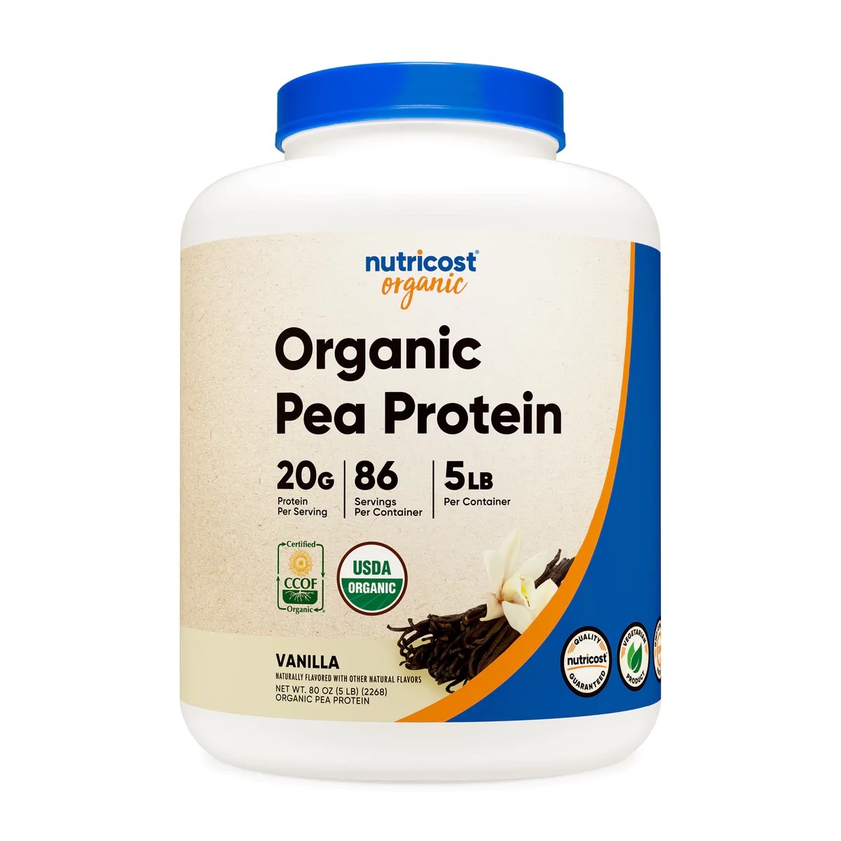[USA] Nutricost ニュートリコスト Pea Protein Isolate Powder Vanilla (Organic) (5 LB)