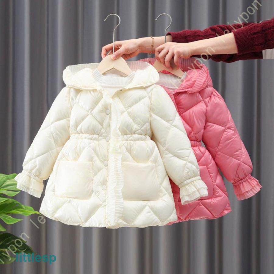 子供服 ジャケット コート キッズ ダウンジャケット ボーイズ ガールズ ダウンコート 暖かい 軽量 防寒 フート付 通園 通学 秋 冬 大きいサイズ ロング