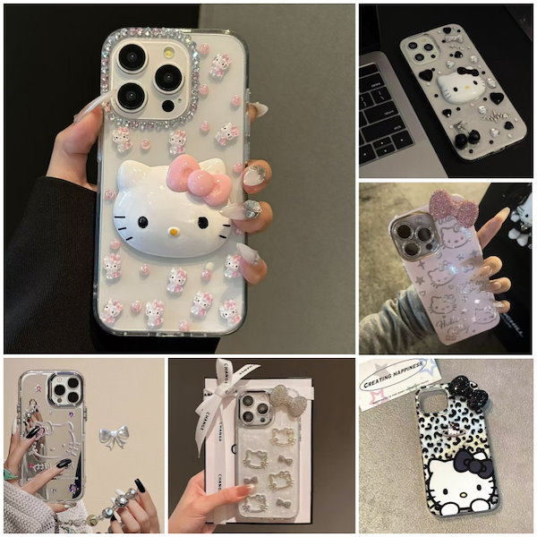 Qoo10] キティ iphoneケース キラキラ i