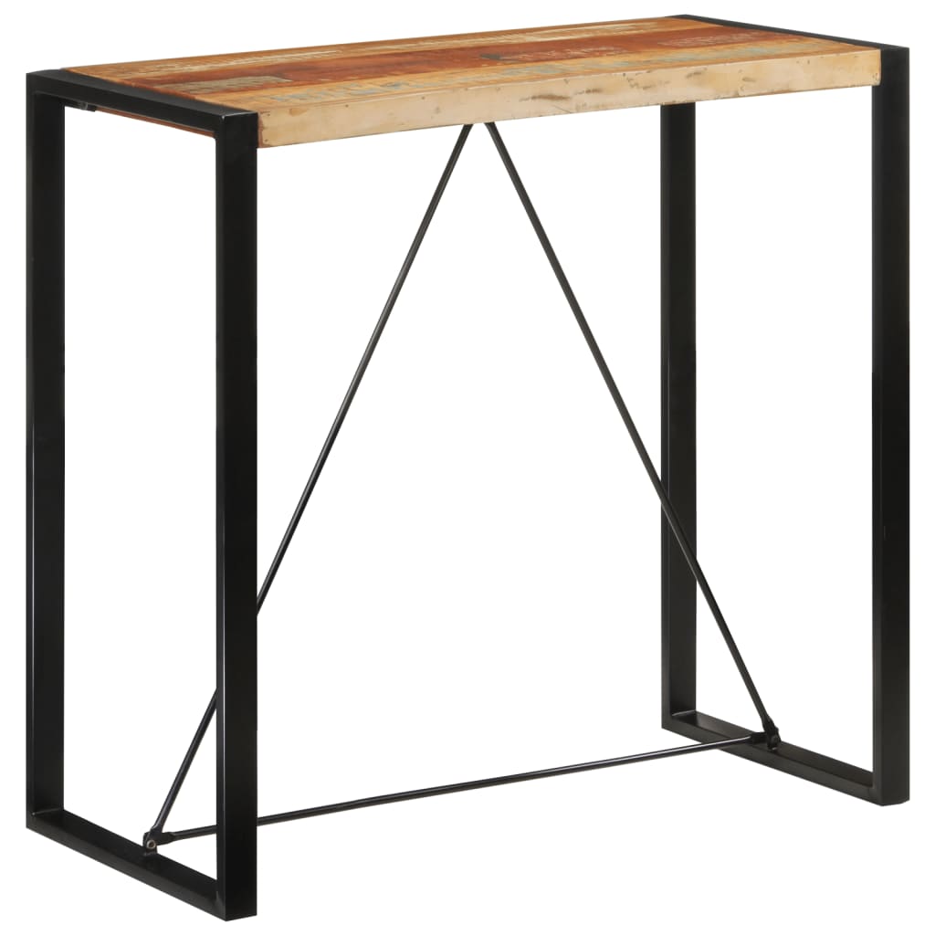 バーテーブル 110x55x110 cm 無垢の再生材