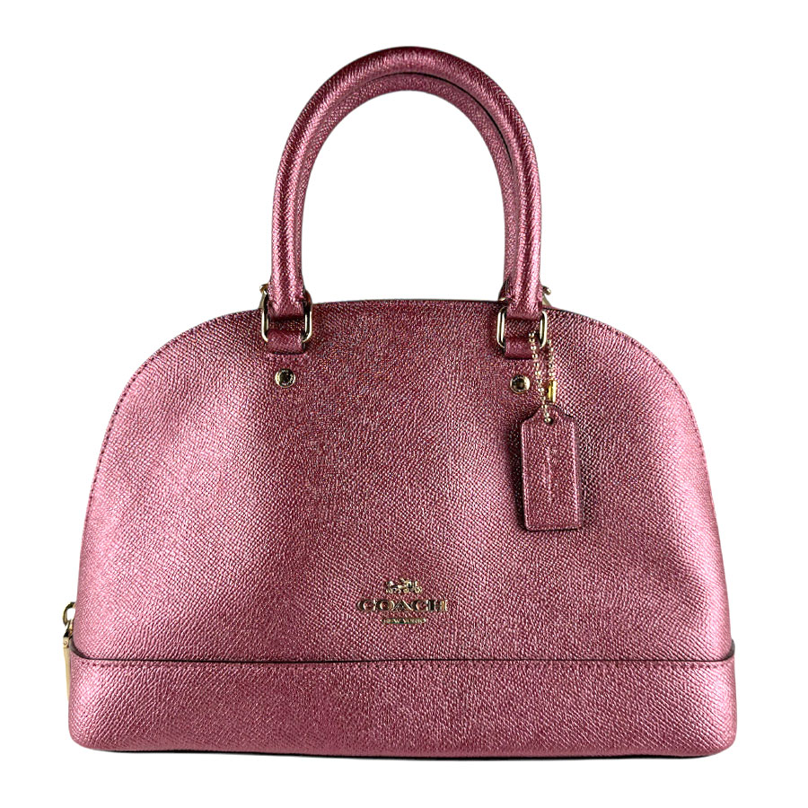 コーチ COACH ハンドバッグ ショルダーバッグ レザー メタリックピンク ゴールド レディース z8320