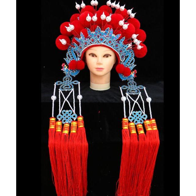 唐装漢服用中国風ウェディングドレス髪飾り/ゴージャズな古代宮廷王冠帽子/ヘアアクセサリー/フリンジかんざし/舞台撮影グッズ/パーティーイベント仮装変装道具30%までに制限