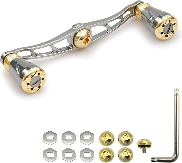 115mm リール ハンドル シマノ ダイワ アブガルシア 通用 ベイトリール 158( ゴールド＆ガンメタル) 4,666円