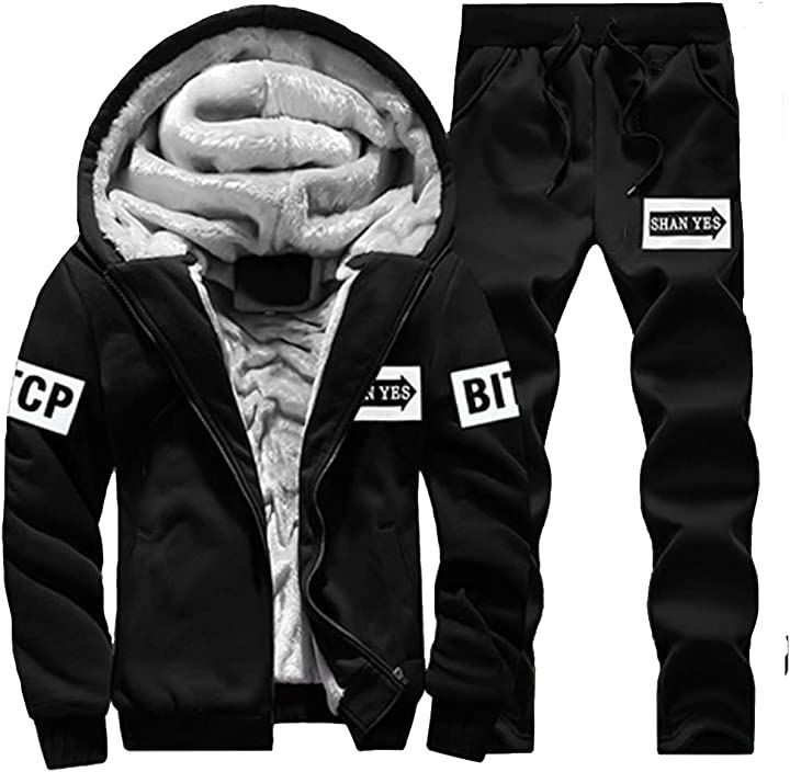 ジャージ 上下 メンズ 長袖 セットアップ ルームウェア 上下セット 裏ボア カジュアル ジップアップ パーカー(ブラック, S)
