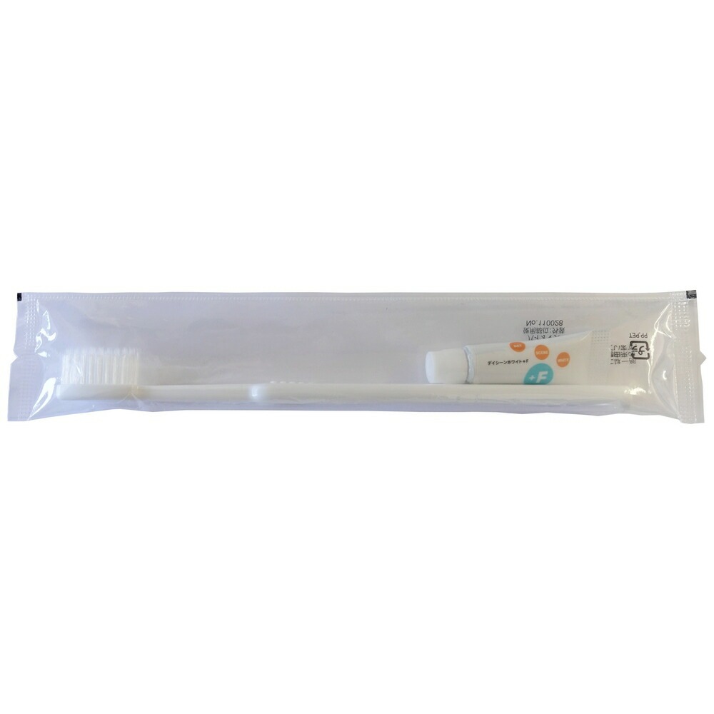 ハブラシセット　27穴　5g　エル（ワンバイオ）　バイオマスOP袋入　250本×2箱入（500本）ケース販売お徳用【取り寄せ商品・即納不可】