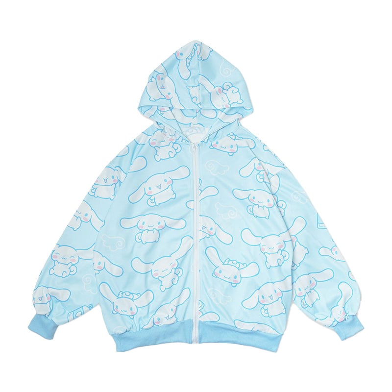 ACDC RAG シナモン ZIPパーカー 長袖 ファッション 原宿 原宿系 レディース メンズ ダンス 衣装 ダンス衣装 パステル 天使界隈 ブルー