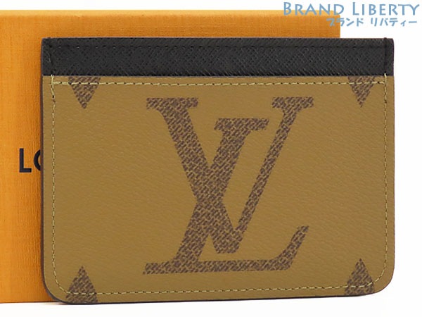 新古品ルイヴィトンモノグラムジャイアントリバースポルトカルトLVサイドアップカードケースパスケースM81462