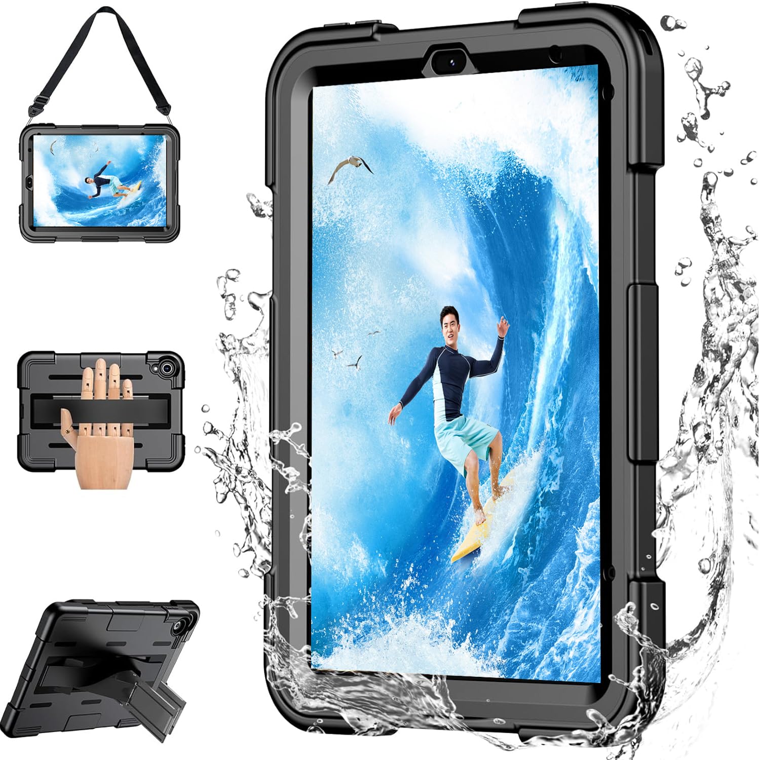 Glhty 2024 iPad 第10世代 防水ケース 2022 iPad 10世代 防水ケース アイパッド 10.9インチ 防水カバー IP68最高防水規格 耐衝撃 全面保護 超強防水 防雪 防塵