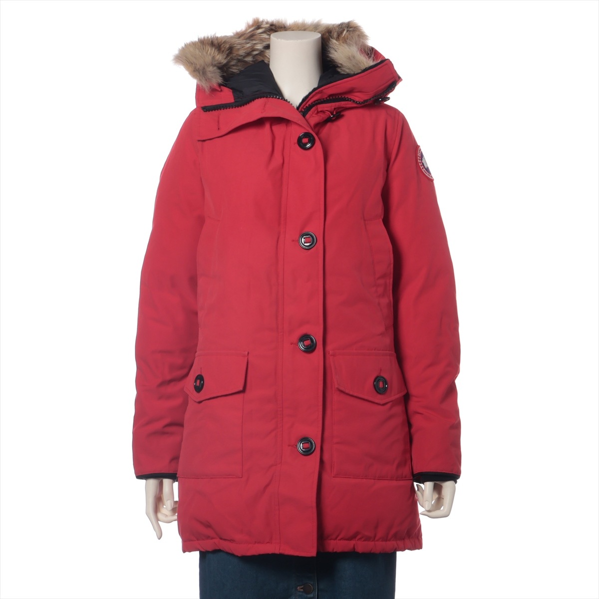 美品 ファッション 洋服 コート アウター 上着 羽織 レッド 2603JL ダウンジャケット レディース MMM BS31-7 中古