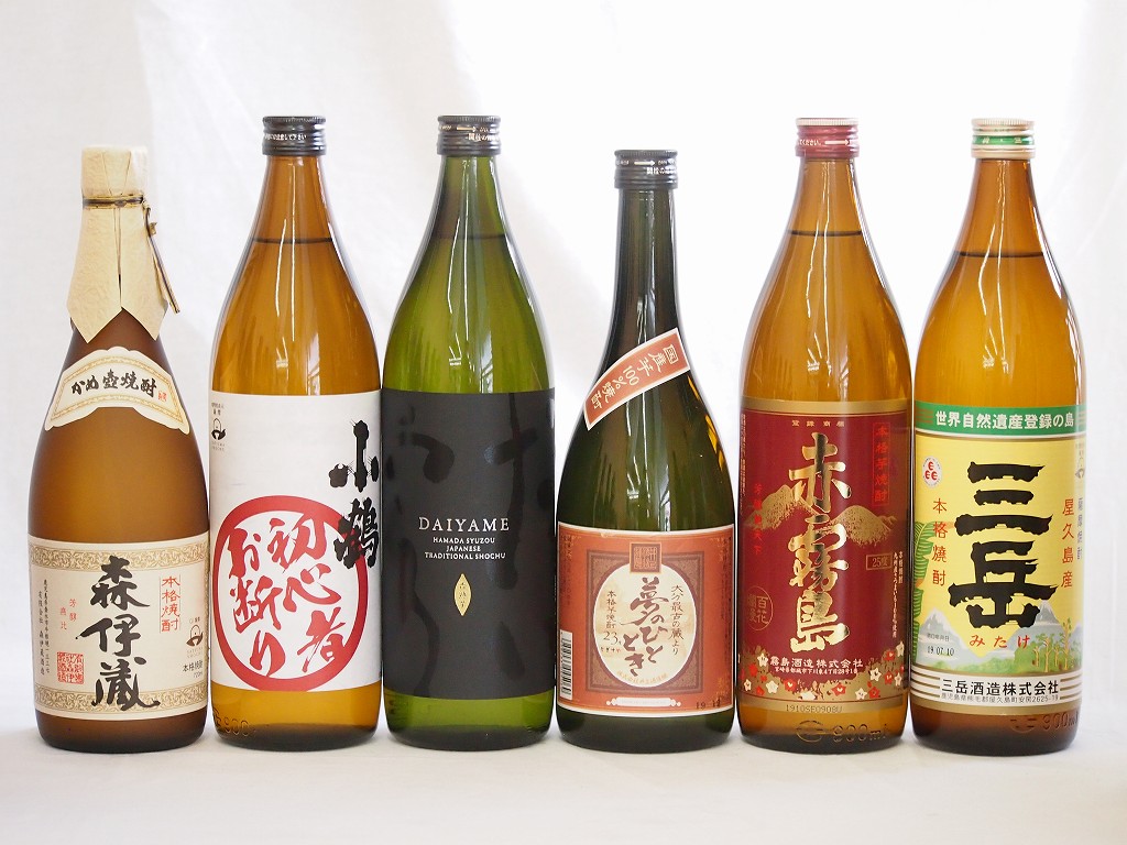 プレミアムな芋焼酎飲み比べ6本セット(森伊蔵720ml 初心者お断り