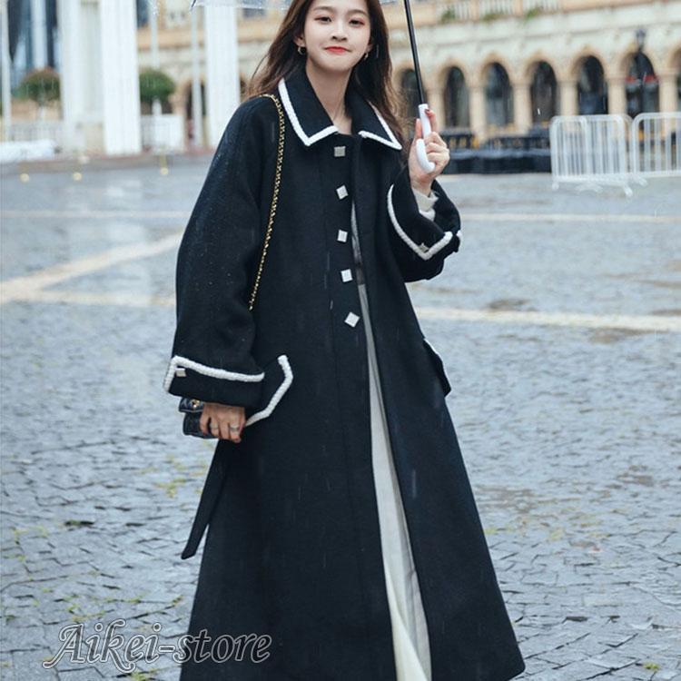 ピーコートPコート レディースコート秋冬ラシャコートロングコート女性ジャケットアウターコート通勤カ