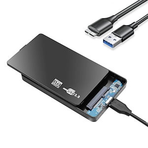 外付けハードディスク ポータブル 500GB 2.5インチ テレビ録画対応 電源不要 HDD USB3.0接続 SATA 3.0 USBケーブル附属 中古