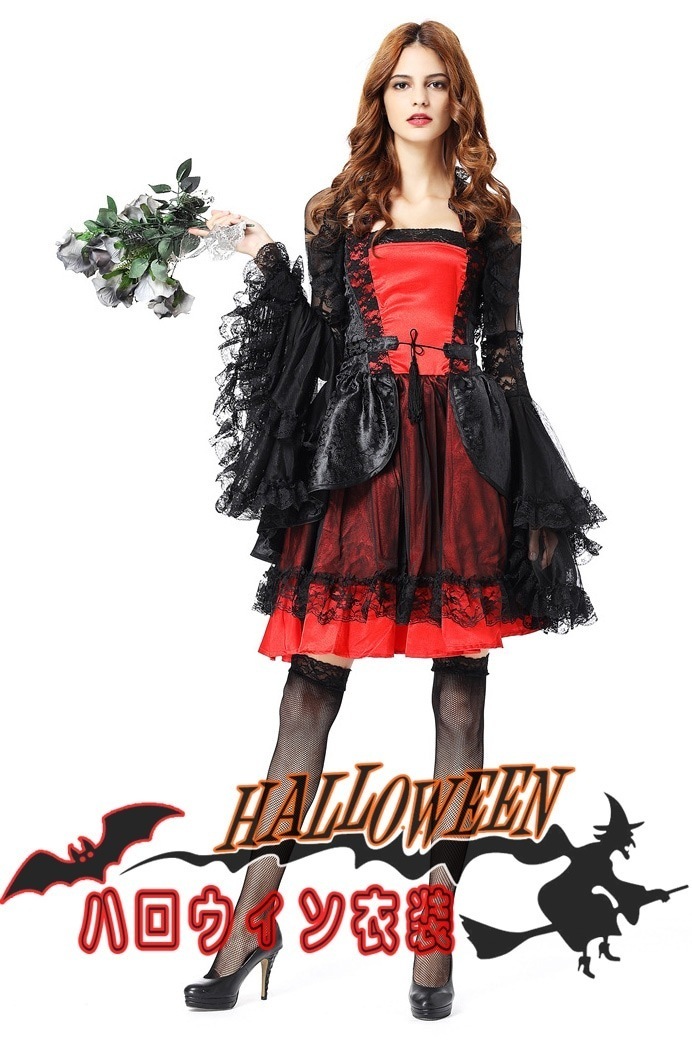 ハロウィン衣装 大人用 女性用 ブラッドウェディングガール ガイコツ ゾンビ コスチューム ハロウィン 衣装 ゾンビの花嫁 コスプレ レディース ガールズ今日は30パーセント