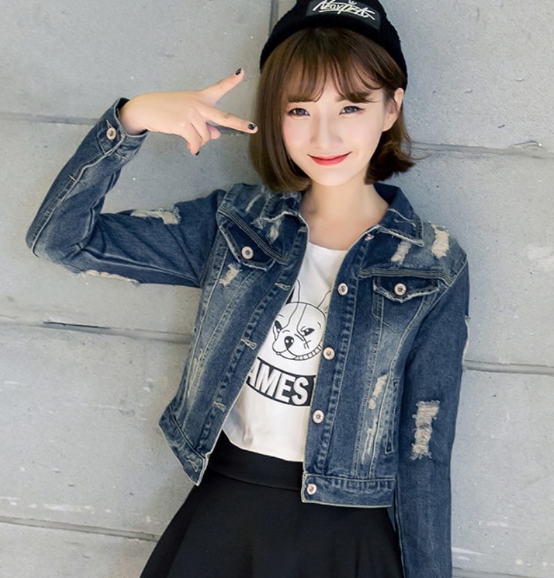 アウター デート モテアイテム Gジャン ショート丈 長袖 綿 デニム 可愛い きれいめ 上品 おしゃれ かっこいい 可愛い ラブリー キュート ガーリー クール モード系 セクシー