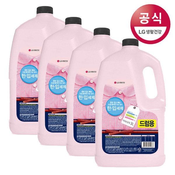 一口液体洗剤ドラム用3L4個 5,454円