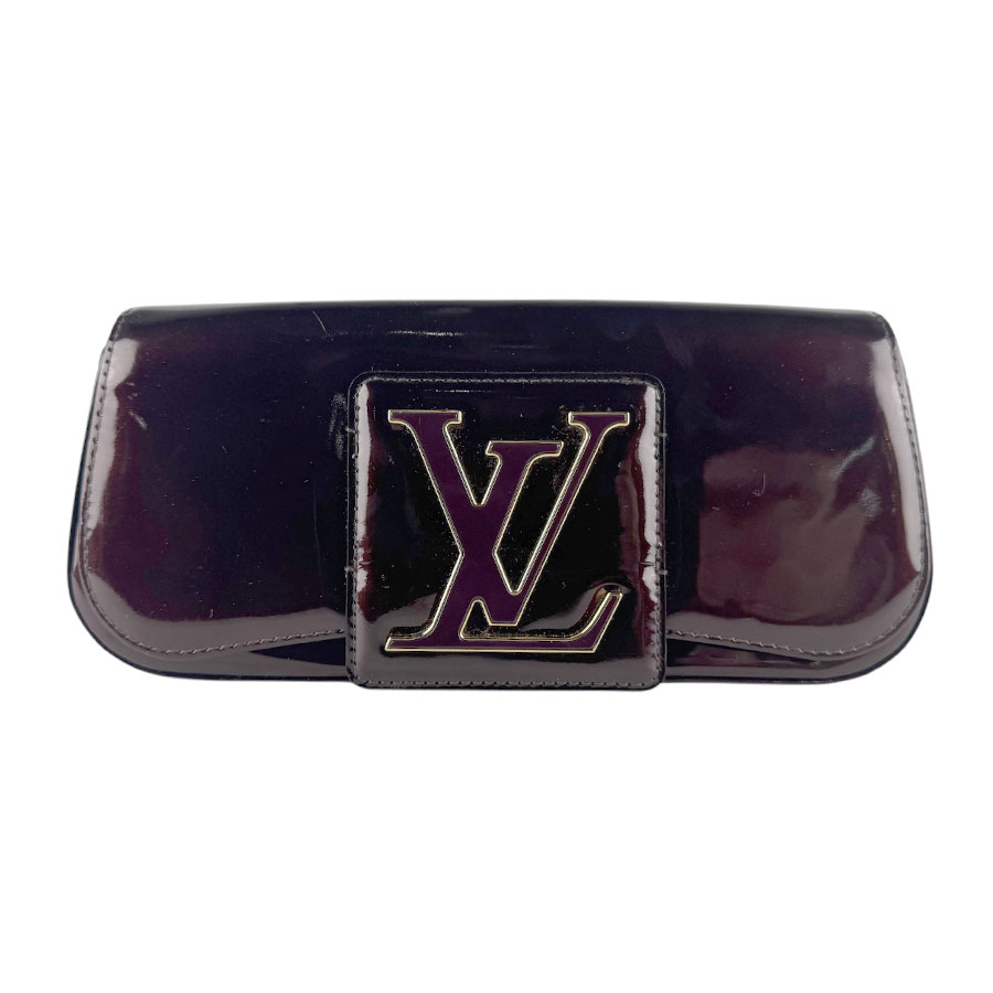 ルイ ヴィトン LOUIS VUITTON クラッチバッグ ポシェット ソービー パテントレザー アマラント ゴールド レディース M93490 z8474