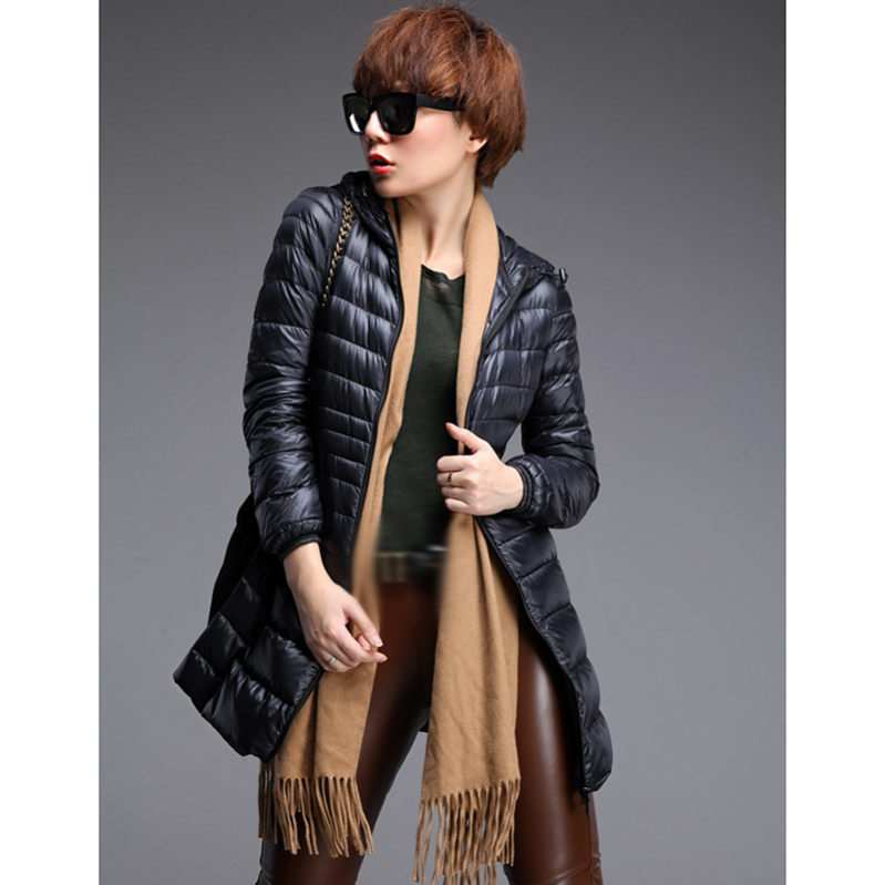 ダウンジャケット レディース 冬 登山 ロング丈 軽量 厚手 ライトダウン ミディアム丈 フード付き 着痩せ スリム アウター 暖かい 防寒 防風 アウトドア 大きいサイズ S-7XL トップス カジ 5,249円