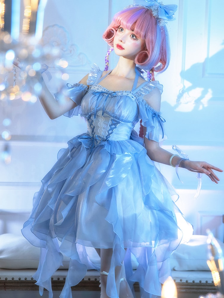 【激安本日限定】ロリータ ワンピースロリータプリンセスドレスはいつでもエレガントで甘いウェディングjskウエストロリータドレス夏