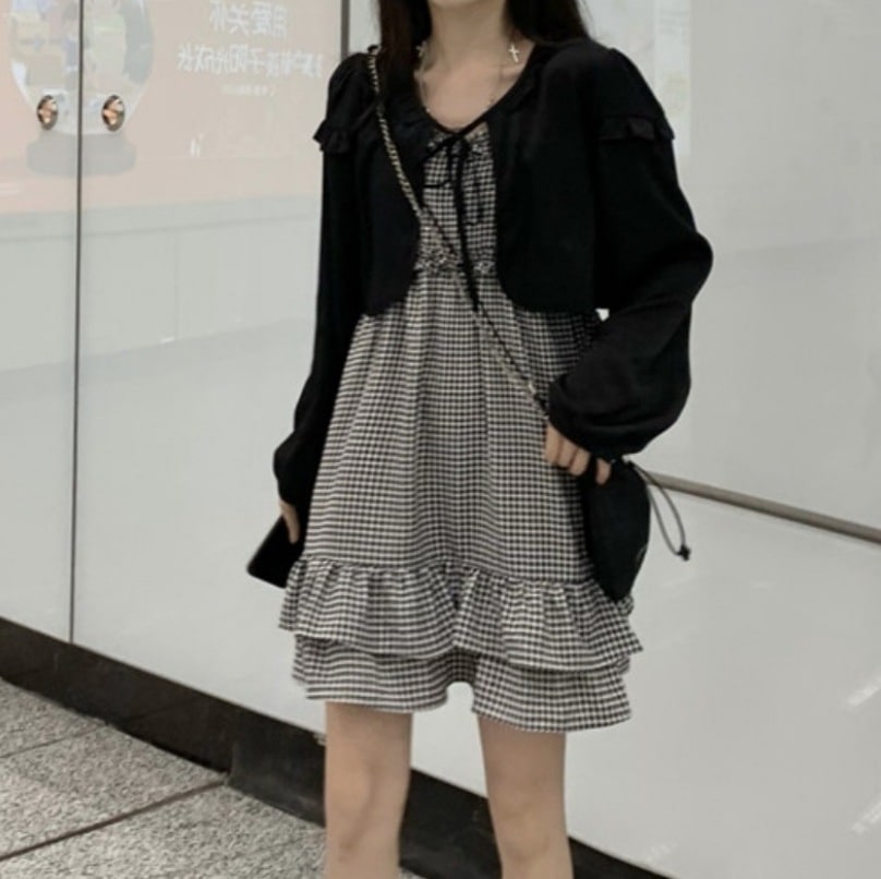 トップス ワンピース デート かわいい 大人可愛い きれいめ シンプル カジュアル 大人 上品 セットアップ ギンガムチェック ミニ丈 フレア キャミソール ドレス ワンピ ガーリー 休日 韓国 夏
