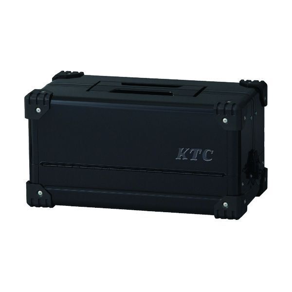 EK10AGBK スチール製工具箱 両開きメタルケース (ブラック) 間口440×奥行233×高さ230mm メーカー直送