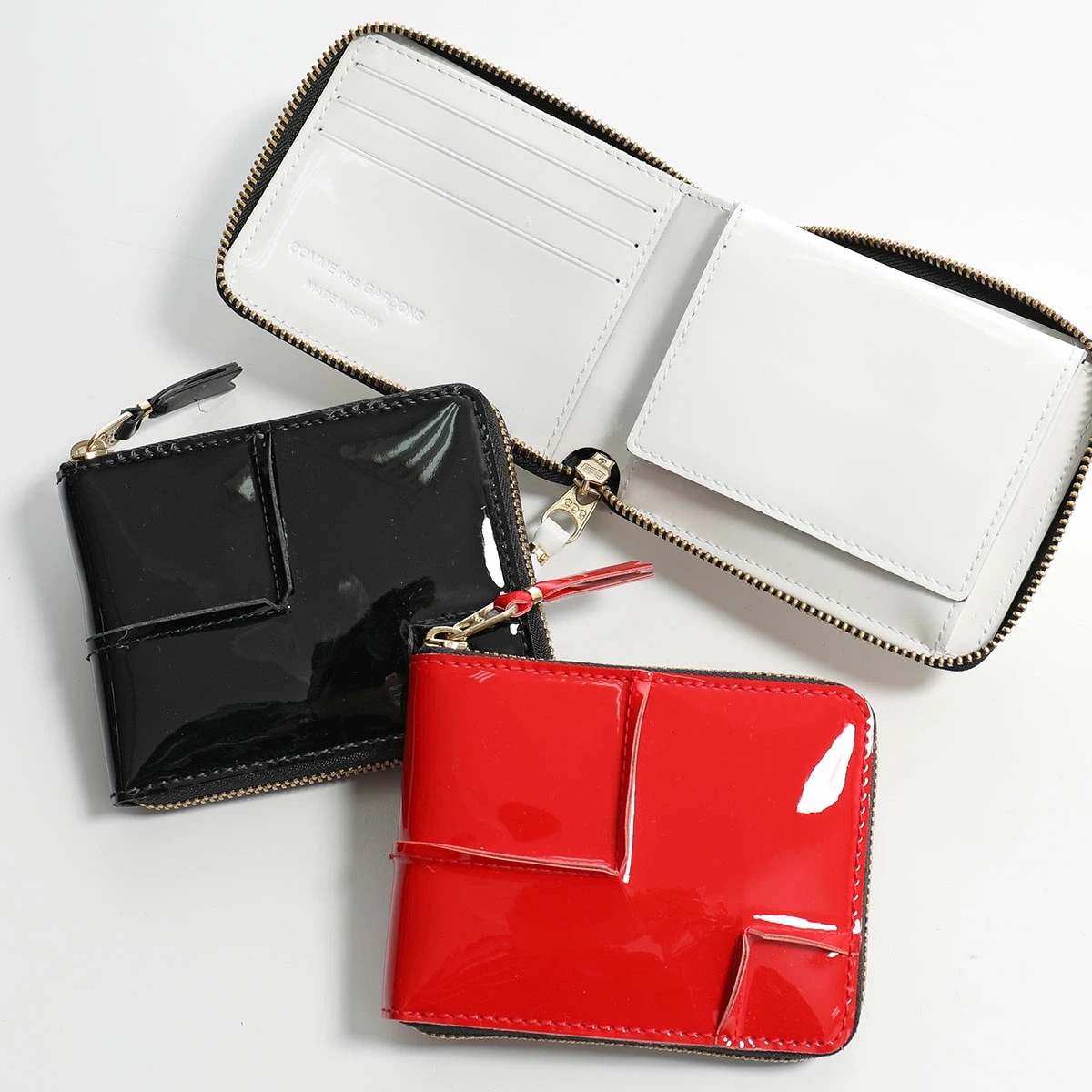 COMME des GARCONS コムデギャルソン 二つ折り財布 REVERSED HEM SA7100RH メンズ ラウンドファスナー 小銭入れあり レザー カラー3色