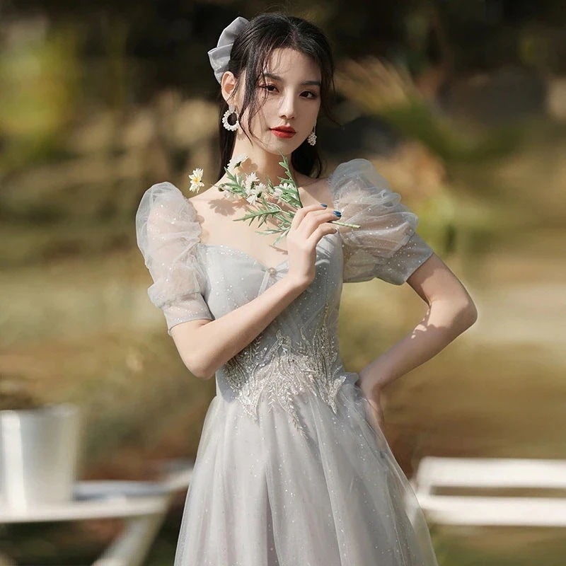 ワンピースドレスドレスパーティードレス 花嫁 誕生日 大きいサイズ 司会パーティードレス一 ブライズメイド服母の日 成人式 結婚式ドレス Vネック/韓国ファッション/ロングワンピース 高級感