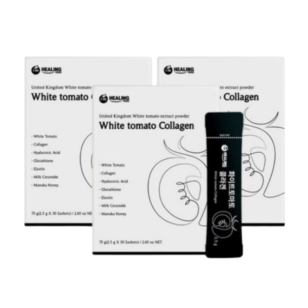 [3BOX]ホワイトトマト フィッシュコラーゲン1000mg 30包 1BOX クリスタルトマト グルタチオン ヒアルロン酸 エラスチン