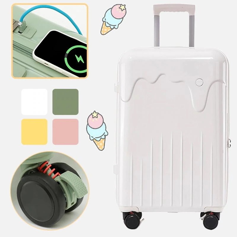 NEW 牛乳 キャリーケース スーツケース 機内持ち込み 軽量 小型 静音 360回転キャスタ TSAロック 旅行かばん ins人気