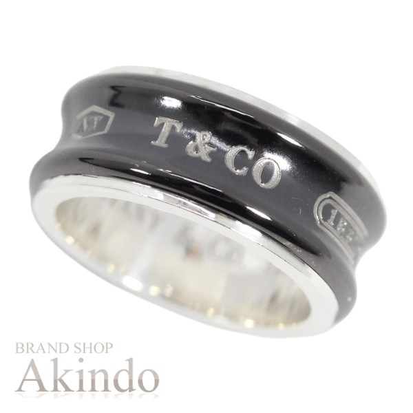 ティファニー リング 1837 チタン シルバー925 TixSilver925 #12 ブラックxシルバー TIFFANY＆Co. ジュエリー アクセサリー エレガント レディース メンズ カップル