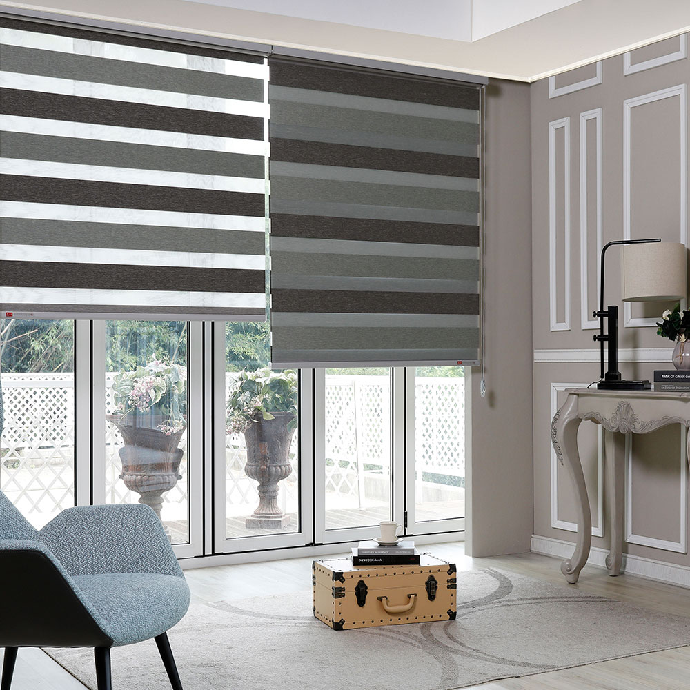 1+1 BIRCH 4色 抗菌/ブラックアウト/コンビブラインド/ロールスクリーン/カスタムメイド