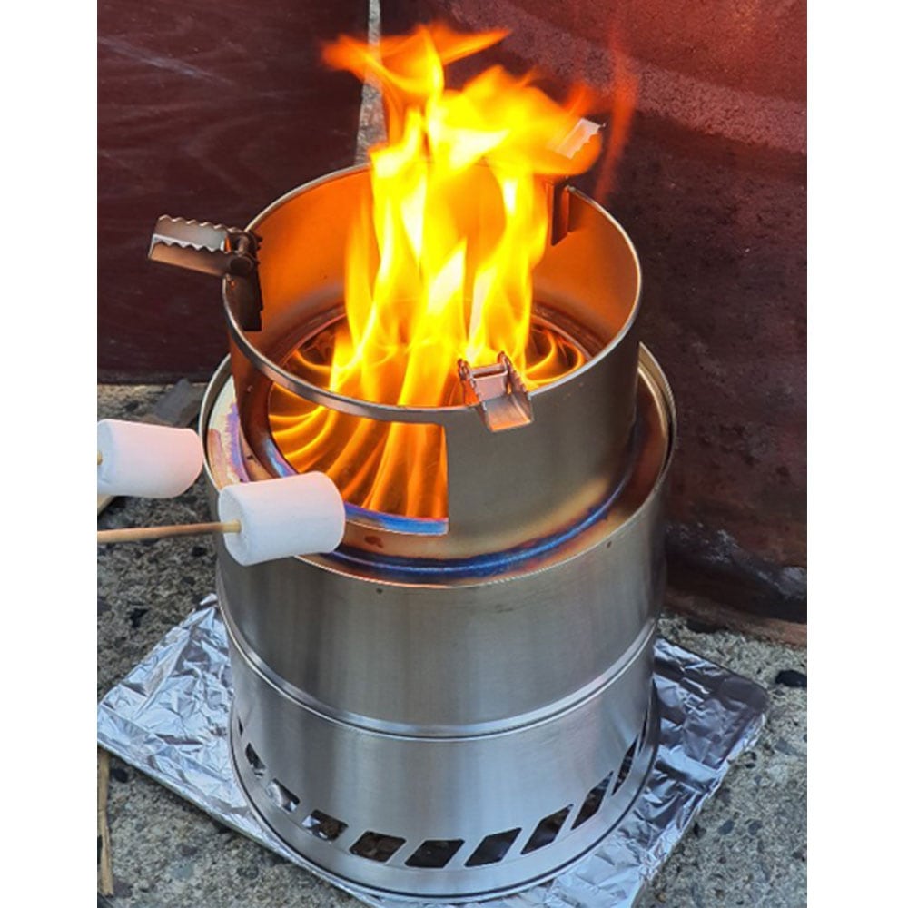 LAPECAMP 薪 ストーブ 大型 二重燃焼 組み立て式 ステンレス キャンプ こたつ台 ウッド ストーブ ソロ ロケット バーベキューコンロ 5,220円