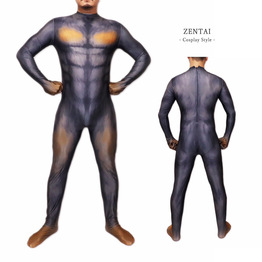 全身タイツ ケモナー 獣人 犬 狼 コスプレ ゼンタイ オオカミ 全タイ ボディースーツ 大人用 仮装 コスチューム マッチョ キャラクター 衣装 cosplay Zentai 下着 GT-LINE