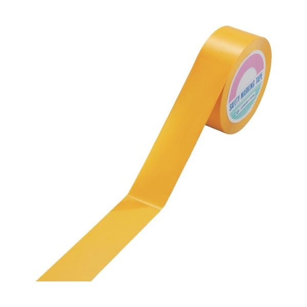 日本緑十字社 ガードテープ（ラインテープ） 黄 50mm幅x100m 再剥離タイプ 1巻
