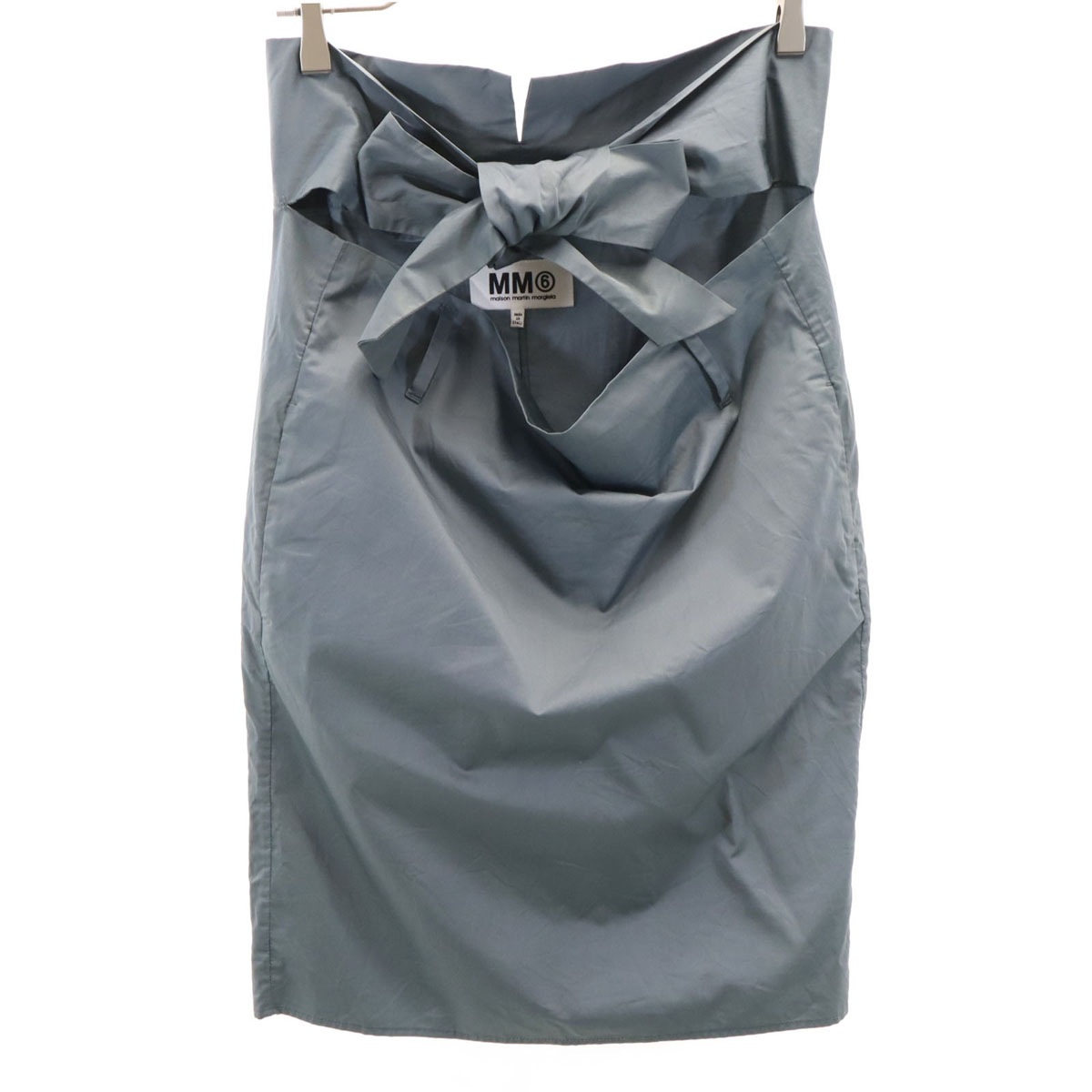 MM6 MAISON MARTIN MARGIELA エムエムシックス メゾンマルタンマルジェラ イタリア製 ミモレ丈 タイトスカート 38 グレー レディース 古着